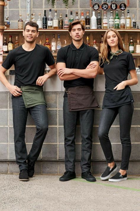 Waiter Uniform Design, Barista Uniform, Bartender Uniform, Bar Uniform, Waitress Outfit, Cafe Uniform, Waiter Uniform, Employee Uniform, Utility Apron