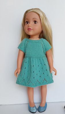 Linmary Knits: 18" doll dress Free Knitting Patterns For Dolls Clothes Barbie Dress, Knit Doll Dress Pattern Free, Knitted Dolls Clothes Free Patterns, Baby Doll Clothes Patterns Free Knitted, Linmary Knits, Doll Clothes Knitting Patterns, Crochet Dolls Patterns, Knitting Dolls Free Patterns, Doll Knitting Patterns