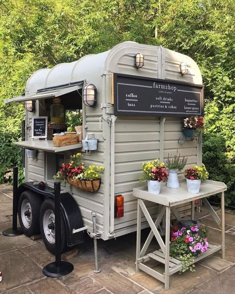 Coffee Food Truck, Bicester Village, Trailer Bar, Mobile Coffee Shop, Coffee Van, Coffee Trailer, Mobile Coffee, Food Truck Ideas, Truck Business