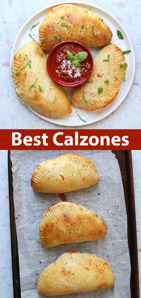 Calzone Recipe With Pizza Dough, Pizza Calzone Recipe, Easy Calzone Recipe, Easy Calzone, Calzone Dough, Calzone Recipe Easy, Homemade Calzone, Calzone Recipes, Stromboli Recipe Easy