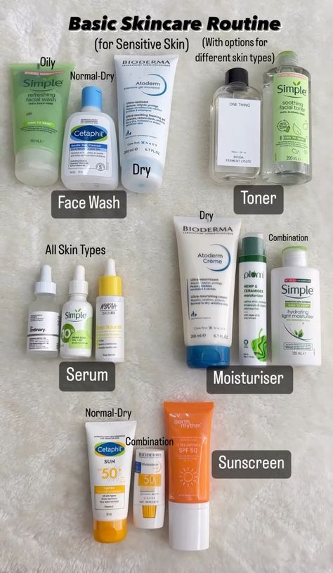 Beginner Skin Care Routine, Skin Care Basics, Face Skin Care Routine, Skin Care Routine Order, Face Care Routine, Simple Skincare Routine, Basic Skin Care Routine, Perfect Skin Care Routine, Glow Skin