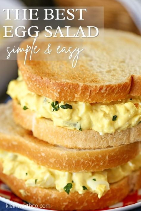 Spicy Food Recipes, The Best Egg Salad, Protein Sandwich, Egg Salad Recipe Easy, Classic Egg Salad Recipe, Egg Salad Sandwich Recipe, Best Egg Salad Recipe, Recipes Spicy, Brown Egg