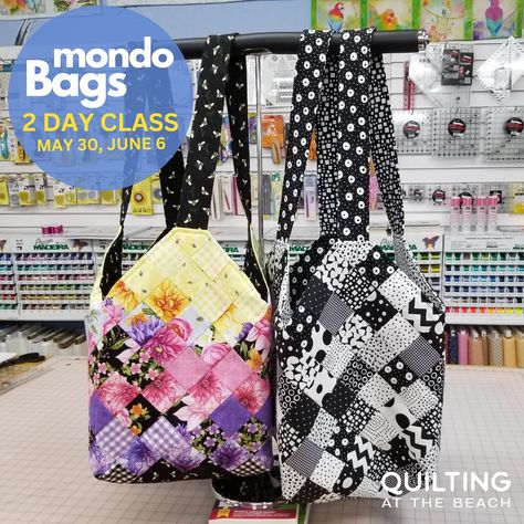 These bags are amazing! Learn how to make and sew a mondo bag. Mondo Bag Pattern Free, Mondo Bag Pattern, Mondo Bag, Learning A New Skill, Disappearing 9 Patch, 9 Patch Quilt, Creative Class, Sewing And Quilting, Denim Quilt