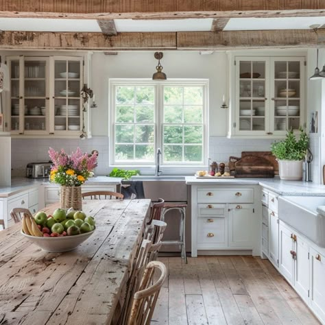 Charming Kitchen in Jimmy Fallon’s Sagaponack Home Historical Farmhouse Kitchen, 1800s Farmhouse Decor, Renovated Old Farmhouse, Old Country Kitchens Antique Farmhouse, 1800s Farmhouse Remodel, Victorian Farmhouse Decor Living Room, Victorian Farmhouse Aesthetic, 1900 Victorian Farmhouse, Real Farmhouse Interior