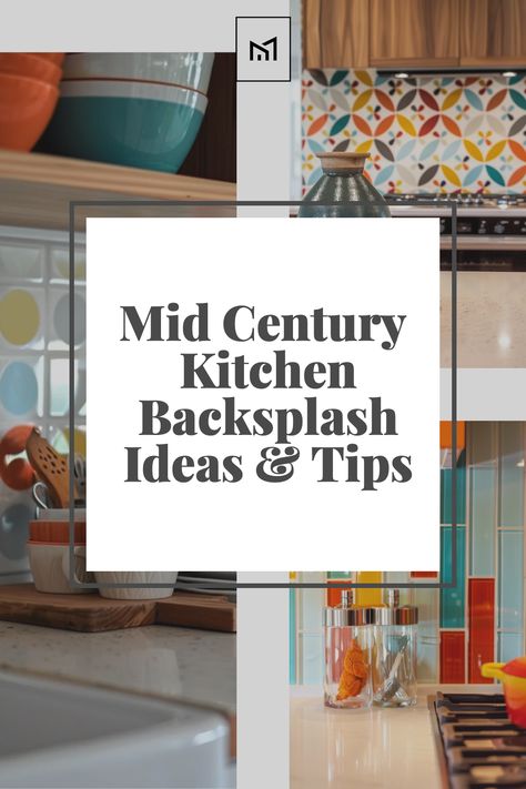 Inject your kitchen with a dose of nostalgia through Retro Revival splashback concepts. Opt for geometric tiles in bold, contrasting colors or stick with classic subway tiles laid in unexpected patterns. Incorporate materials like glass or polished metal to reflect light and add a modern twist to the mid-century aesthetic. Backsplash Kitchen Midcentury, 60s Backsplash, 1960s Kitchen Backsplash, Mid Century Tiles Kitchen, 1950s Backsplash, Mcm Backsplash Kitchen, Mid Century Kitchen Backsplash Tile, Mcm Tile Backsplash, 1950s Kitchen Backsplash