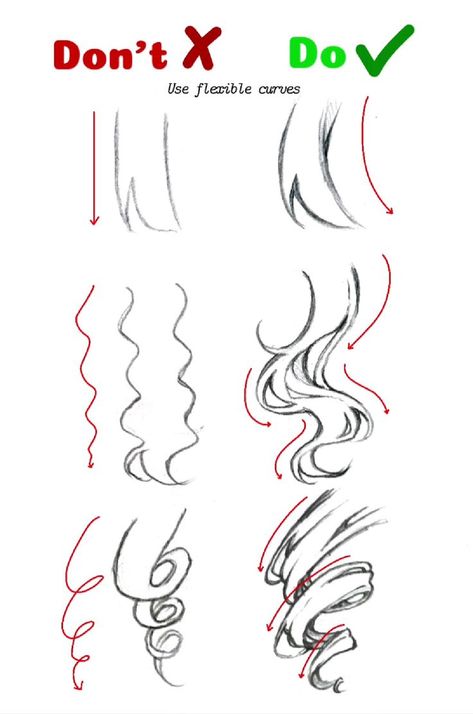 Drawing Hair Tutorial, 얼굴 드로잉, Draw Hair, Body Drawing Tutorial, Types Of Hair, Sketches Tutorial, Art Tools Drawing, Tutorials Drawing, Easy Drawings Sketches