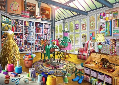 30 Day Art Challenge, Jigsaw Puzzles Art, Childhood Dreams, Jigsaw Puzzles 1000, Nostalgic Art, Sewing Bee, Online Puzzles, Puzzle For Adults, 1000 Piece Puzzle