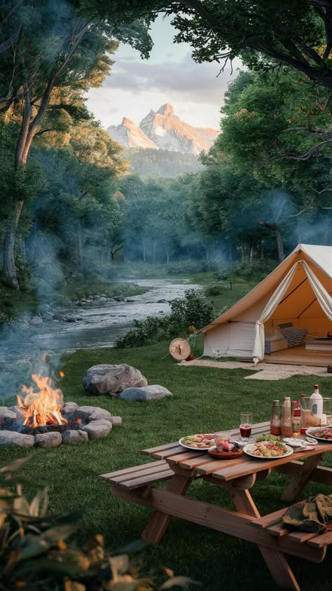 Camping for Beginners - The Ultimate Guide Backpacking Camping Aesthetic, Wild Camping Aesthetic, Camp Grounds Ideas, Summer Camping Aesthetic, Camping Photo Ideas, Beginner Camping, Tent Camping Aesthetic, Glamping Aesthetic, Camping Retreat