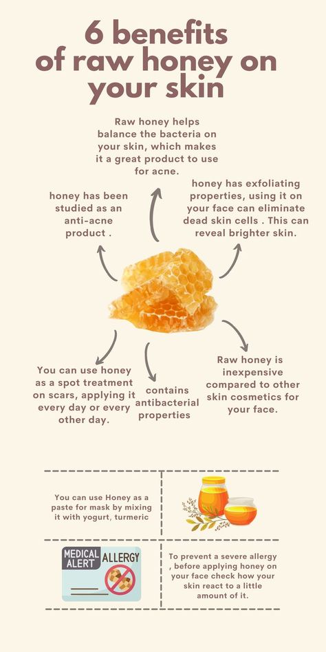 SKIN CARE - NATURAL REMEDY Benefits Of Raw Honey, Honey Facts, Honey Health Benefits, Raw Honey Benefits, Honey Skin Care, Food For Glowing Skin, Honey Skin, Honey Packaging, Honey Benefits