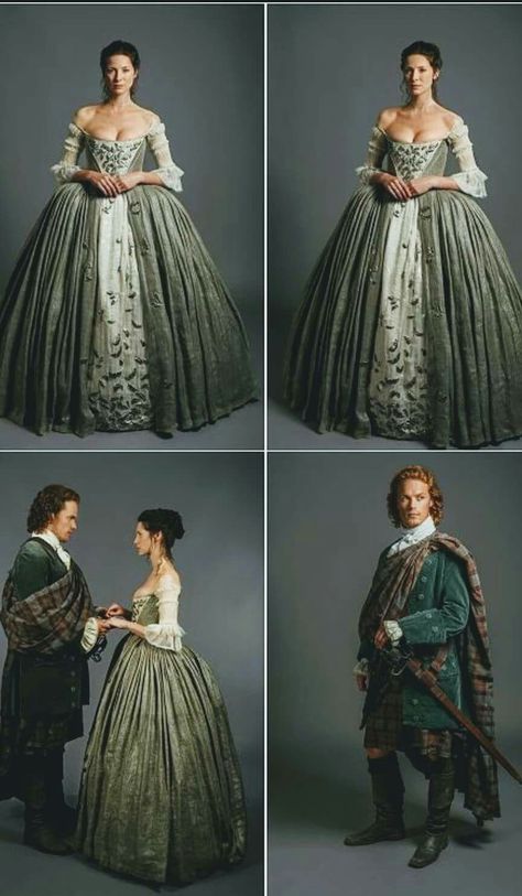 Wedding finery Outlander Wedding Dress, Outlander Wedding, Terry Dresbach, Gabaldon Outlander, Outlander Costumes, Outlander Claire, Diana Gabaldon Outlander, Outlander Season 1, Outlander Tv Series