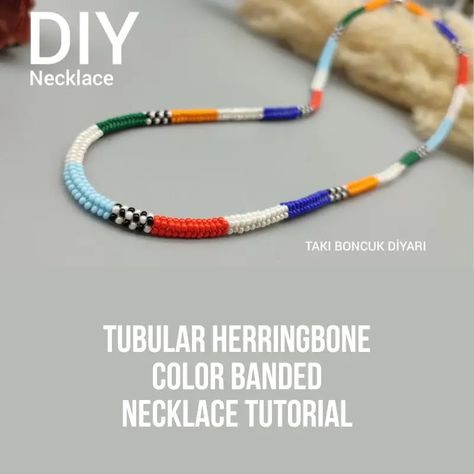 Two Different Ways to Make Color Banded Beaded Rope Necklaces / The Beading Gem Thread Wrapped Bracelets, Seed Bead Bracelets Diy, Seed Bead Art, Beaded Necklace Tutorial, Band Necklace, Opening An Etsy Shop, Rope Jewelry, Cord Jewelry, Beaded Necklace Diy