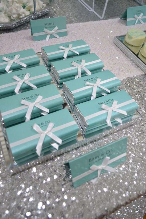 Baby Tiffany Theme Party, Tiffany Blue Party, Breakfast At Tiffanys Party Ideas, Tiffany Birthday Party, Tiffany Birthday, Tiffany Baby Showers, Tiffany Theme, Tiffany Bridal Shower, Tiffany's Bridal