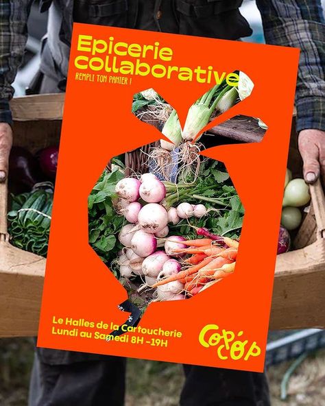 Grocery Graphic Design, Grocery Store Graphic Design, Grocery Store Signage, Local Market Aesthetic, Sustainable Brand Identity, Recycling Branding, Vegetable Branding, Food Editorial Design, Plants Graphic Design