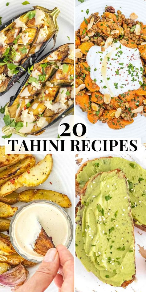 Lemon Tahini Couscous, Vegan Recipes With Tahini, What To Put Tahini Sauce On, Tahini Ideas Healthy, Tahini In Recipes, Recipes That Use Tahini Sauce, Keto Recipes With Tahini, Food With Tahini, Tofu Tahini Recipe