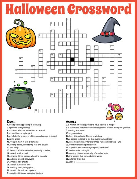 Free Printable Halloween Crossword Puzzles For Adults Halloween Team Activities, Free Crossword Puzzles For Adults, Halloween Word Scramble Free Printable, Free Printable Halloween Crossword Puzzles, Free Printable Halloween Worksheets, Halloween Crossword Puzzles For Kids, Halloween Logic Puzzles Free, Easy Crossword Puzzles Printable, Halloween Crossword Free Printable