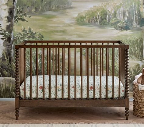 Wood Crib, Chris Loves Julia, Turned Wood, Convertible Crib, Crib Mattress, Indoor Air, Dark Walnut, Baby Cribs, Boy Nursery