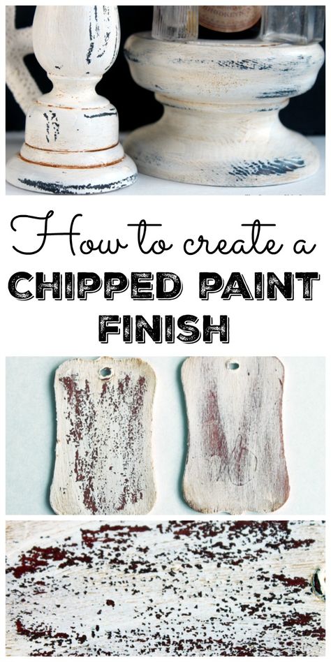 Chippy Paint Technique, Distressed Furniture Diy, Chalk Ideas, Chipped Paint, Furniture Painting Techniques, Stencil Projects, Country Chic Cottage, Paint Techniques, Chippy Paint