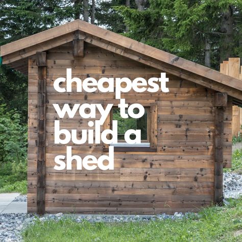 What is the cheapest way to build a shed? -Organic Gardening Cinder Block Shed, How To Build A Shed Cheap Easy Diy, Diy Shed Cheap Easy, Cheap Garden Sheds, Diy She Shed, Sheds Ideas Backyard, Garden Shed Kits, Diy Shed Kits, Easy Shed