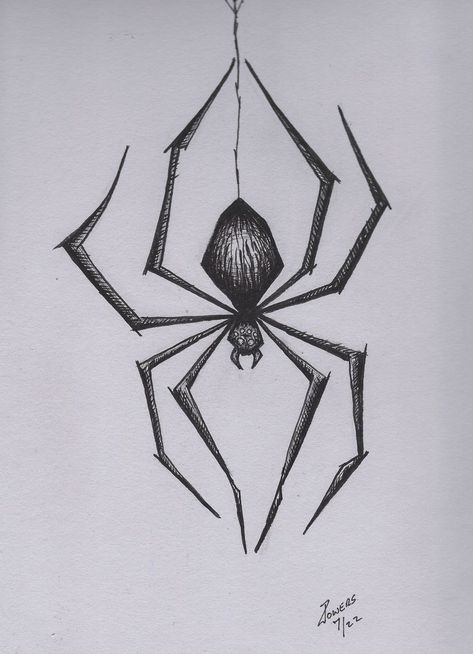 Spider Drawing, Spiderman Drawing, Spiderman Art Sketch, Creepy Drawings, Spider Art, Easy Doodles Drawings, Easy Drawings Sketches, Doodle Art Designs, Mini Drawings