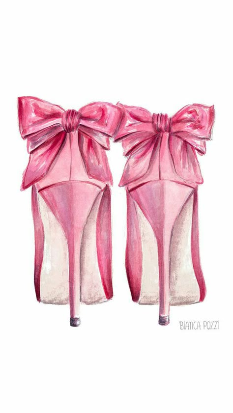 High Heel Illustration Pretty Drawings, Pink Pumps, Everything Pink, Shoe Art, الرسومات اللطيفة, Fashion Illustrations, Fashion Sketches, Fashion Drawing, Pink Aesthetic