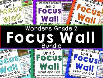 Focus Wall, Grade 2:  Focus Wall Bundle This Print and Go Focus Wall Bundle is everything you need to organize your Reading Wonders information in one location.  This covers ALL stories in the reader for Second Grade Reading Wonders at a discounted price! Wonders First Grade, Wonders Curriculum, Reading Wonders, First Grade Ideas, Writing Rubric, Focus Wall, Paragraph Writing, 2nd Grade Classroom, Student Goals