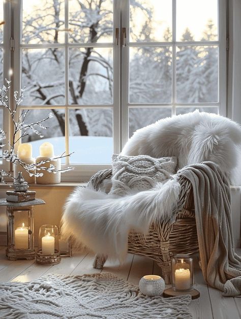 Warm And Cozy Christmas Decor, Winter Mood Cozy, Balkon Winter, Cozy Winter Living Room, Warm And Cozy Aesthetic, Cozy Living Room Decor Ideas, Wonderland Wallpaper, Cozy Living Room Decor, Winter Song