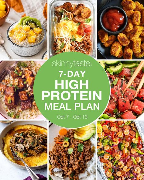 7 Day High Protein Diet Meal Plan Protein Diet Meal Plan, Breakfast Lunch And Dinner Ideas, Lunch And Dinner Ideas, High Protein Meal Plan, Protein Meal Plan, Vegan Paleo Recipes, High Protein Meal, Lunch Appetizers, Protein Meal