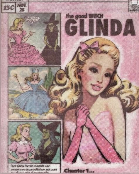 Glinda The Good Witch Wallpaper, Glinda Wicked Broadway, Wicked Movie Poster, Wicked Moodboard, Wicked Musical Fanart, Gelphie Fanart, Wicked Fanart, Wicked Glinda, Ariana Grande Poster