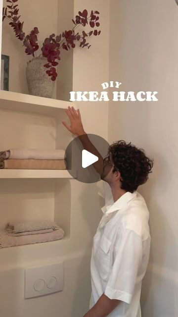 Ikea Shelving Hacks, Enhet Ikea Hack, Ikea Bathroom Hack, Ikea Lack Shelf Ideas, Ragrund Ikea, Simple Ikea Hacks, Cheap Ikea Hacks, Ikea Renovation, Ikea Bathroom Ideas