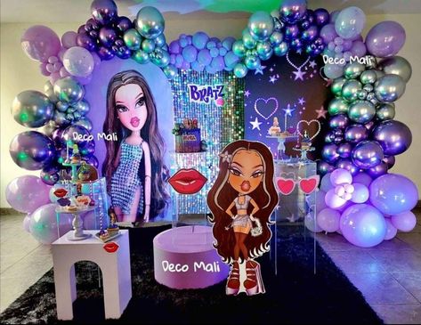 Bratz Doll Birthday Party Ideas, 26 Birthday Theme, Bratz Party Decorations, Bratz Birthday Party Ideas, Bratz Party Theme, Party Set Up Ideas, Bratz Birthday, Bratz Party, Bear Baby Shower Cake