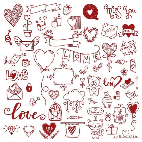 Canva Font Combinations, Numbers Tattoo, Valentine Drawing, Valentines Day Doodles, Valentine Doodle, Valentine Font, Valentines Day Drawing, Valentines Letter, Arte Doodle