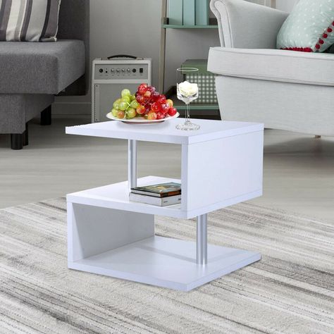 Small Center Table, End Table Decor, Center Table Living Room, Aluminum Shelves, Storage Furniture Living Room, Tv Unit Interior Design, Center Tables, Interior Design Per La Casa, Shelving Design