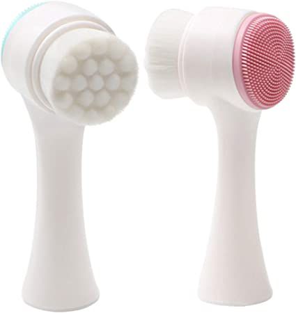 Soft Bristle Facial Brush，Soft Bristle Facial Brush for Deep Pore Cleaning, Makeup Removal Massaging Rejuvenating Delicate and Sensitive Face Skin 2 pcs CA Bd Gifts, Face Washing Brush, Deep Pore Cleaning, Electric Facial Brush, Kawaii Logo, Pore Cleaning, Face Wash Brush, Face Brush Cleansing, Face Scrubber