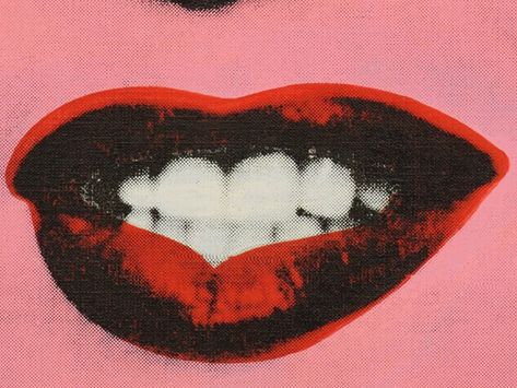 Andy Warhol Paintings, Warhol Inspired Art, Andy Warhol Tattoo, Andy Warhol Lips, Pop Art Aesthetic, Andy Warhol Graphic Design, Andy Warhol Style Art, Andy Warhol Pop Art Paintings, Andy Warhol Marilyn Monroe