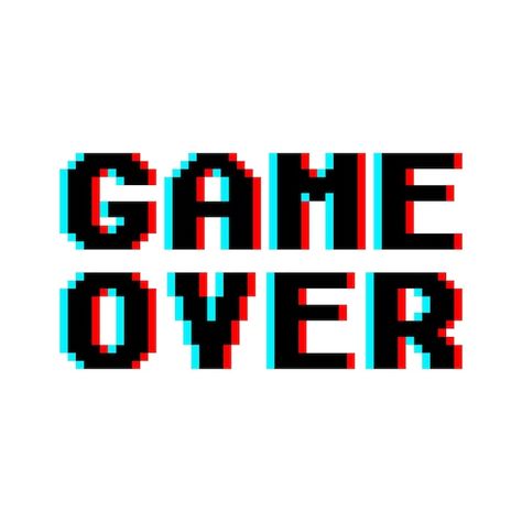 Game Over Cross Stitch, Pixel Glitch Art, Pixel Digital Art, Retro Tech Design, Game Over Tattoo, Cute Pixel Drawing, Glitch Pixel Art, Pixel Art Tattoo, Game Over Pixel