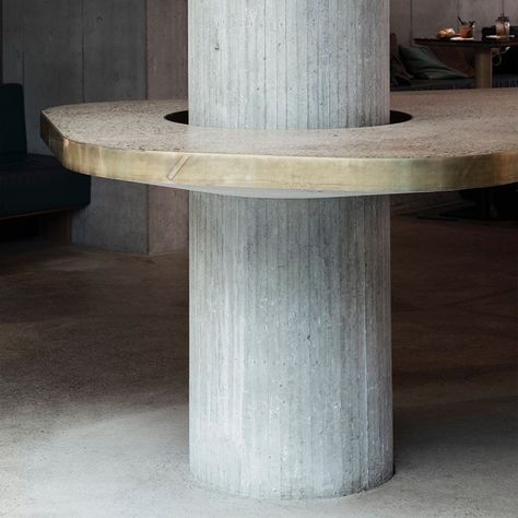 Kitchen Column, Round Column, Round Building, Column Covers, Concrete Column, Round Kitchen, Column Design, The Boutique, City Apartment