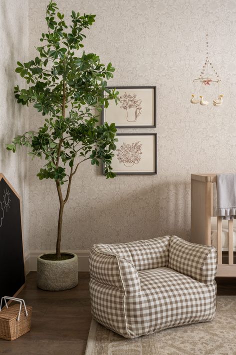 Mcgee And Co, Mcgee Home, Kids Chair, Shady Lady, Nursery Room Inspiration, Faux Tree, Mcgee & Co, Studio Mcgee, Baby's Room