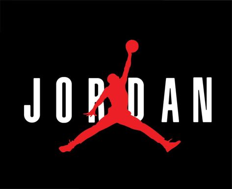 Jordan Brand Logo Symbol Design Clothes Sportwear Vector Illustration With Black Background Gym Logo, Jordan Logo, Logo Symbol, Symbol Design, Logo Banners, Symbol Logo, Cityscape Photos, Design Clothes, Art Painting Acrylic