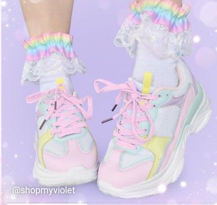 Cute Pastel Shoes, Pastel Clowncore Fashion, Kidcore Shoes, Pastel Academia Outfit, Pastel Clowncore, Pastel Platform Shoes, Pastel Boots, Pastel Alt, Pastel Academia