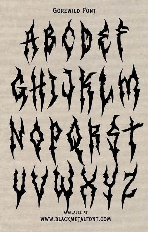 Alphabet Fonts Free Printable, Different Fonts Styles Alphabet, Alphabet Fonts Graffiti, Tagging Graffiti Ideas, Design Fonts Alphabet, Black Metal Font, Cool Fonts Alphabet, Fun Graffiti, Fonts Graffiti