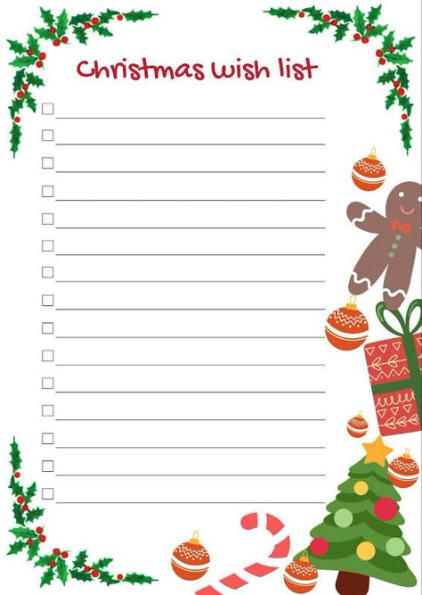 Christmas Print Ideas, My Christmas List Template, Gift Idea For Christmas, Christmas Wishes Ideas, Christmas Wishlist Design, Christmas List Layout, Christmas Wishlist Paper, Christmas List Ideas On Paper, Christmas Wishlist Template