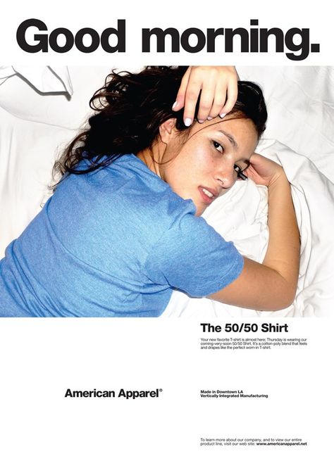 American Apparel 50 50 Shirt American Apparel Ad, La Outfits, Flash Photo, 50th Shirts, Vintage Poster Design, Photography Pics, Nerd Girl, Declaration Of Independence, Fashion Advertising