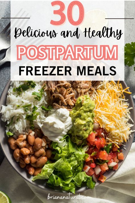 This is the ultimate list of postpartum freezer meals that are both delicious and healthy and packed with all of the nutrients you need for healing from childbirth. They are super easy to make for meal prep. Meal Prep For Birth, Surgery Prep Meals, Make Ahead Freezer Meals Postpartum, Meal Plan Postpartum, How To Freezer Meal Prep, Prep Meals For The Week Healthy Freezer, Postpartum Frozen Meal Prep, Freezable Healthy Meals, Freezer Crockpot Meals Postpartum