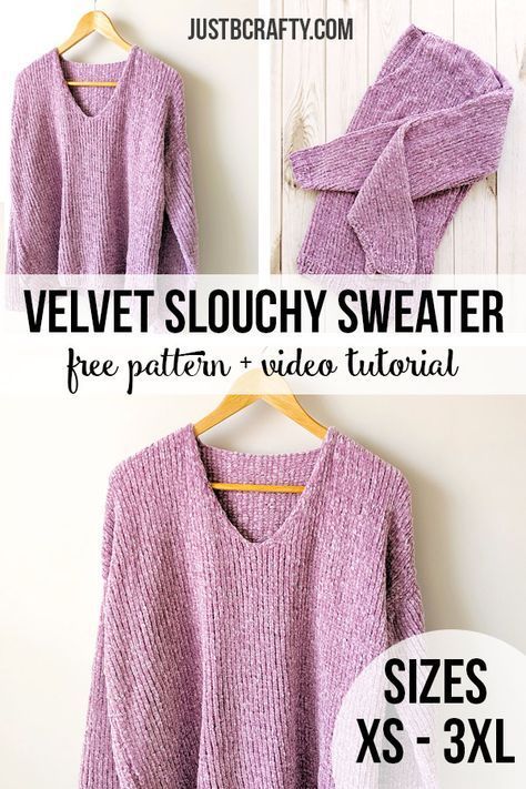 This post is Part 2 of a three part series on how to make the Velvet Slouchy V-Neck Knit Sweater. In Part 2 we cover how to make the sleeves. Stay tuned for Part 3 were we will walk through… More Pola Sweater, Sweater Free Pattern, Pull Mohair, Knitting Patterns Free Sweater, Vogue Knitting, Slouchy Sweater, Minecraft Pixel Art, The Velvet, Sweater Knitting Patterns