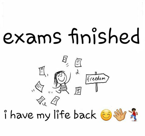 no more exams Exam Finished Quotes Funny, Good Luck Messages For Exams, Exam Finish Quotes, Final Exam Quotes, Exam Over Quotes, Good Luck Messages, Exams Finished, Exams Memes, Studying Funny