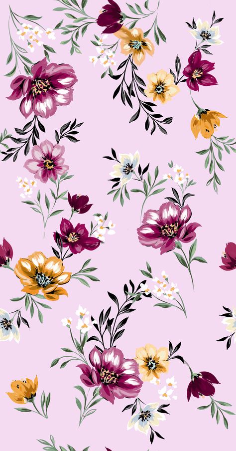 Bershka printed dress on Behance Botanical Flowers Print, Flower Print Pattern, Beautiful Flower Drawings, Botanical Flower Art, Textile Prints Design, Print Design Pattern, Flower Pattern Design, Textile Pattern Design, Floral Print Design