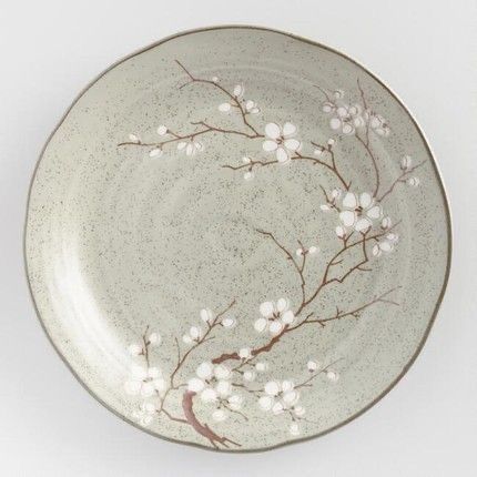 Cherry Blossom Decor, Spring Table Settings, Painted Ceramic Plates, Diy Pottery Painting, Pottery Painting Designs, Keramik Design, Pottery Crafts, Spring Table, Diy Pottery