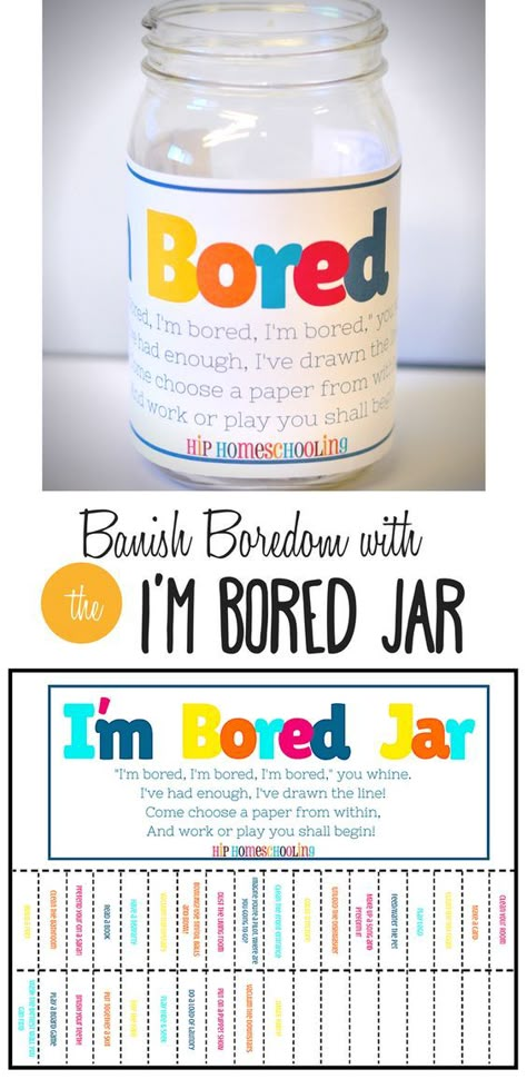 I'm Bored Jar, Boredom Jar, Funny Activities, Summer Boredom, Bored Jar, Smart Parenting, Boredom Busters, Things To Do When Bored, I'm Bored