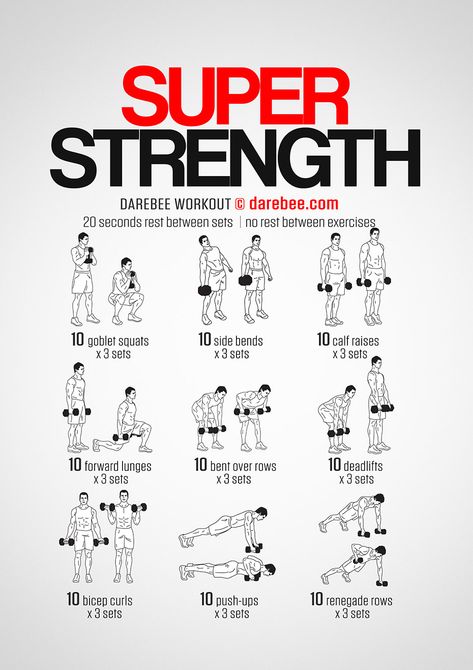 Super Strength Workout Dumbbell Workout At Home For Men, Strength Workout With Dumbbells, Dumbell Superset Workout, Full Body Superset Workout Men, Medium Frame Body Outfits, Mens Strength Training Workouts, Explosive Leg Workout For Men, Gym Exercises Man, Full Body Workout At Home Dumbbells