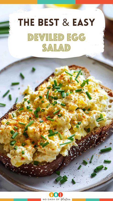 Deviled Egg Salad Devilled Egg Salad, Deviled Egg Salad Sandwich, Easy Egg Salad Recipe, Egg Salad For One, Deviled Eggs Salad, Deviled Egg Salad Recipe, Egg Salad Toast, November Meals, Egg Salad Recipes